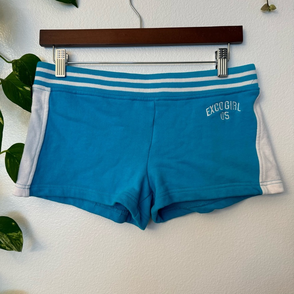Vintage Exco Young Girl Blue shorts size M 100% cotton